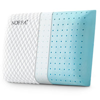 1 x RAW Customer Returns NOFFA Thin Cooling Pillow for Sleeping Adults, Ice Silk Gel Memory Foam Pillow Flat, Children s Pillow 40x60, Dormouse Small Pillow for Stomach Sleepers Pillow - RRP €36.99