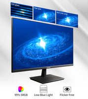 1 x RAW Customer Returns GreBear 27 Zoll LED Monitor IPS Panel FHD Computer Monitor 1080p 75Hz Home Office Desktop Bildschirm, HDMI, VGA, Flicker-Free, Integrierte Lautsprecher, Blaulichtfilter, 100x100mm VESA montierbar - RRP €159.99