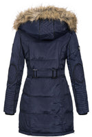 1 x Brand New Geographical Norway women s jacket winter parka Belissima XL fur hood navy L - RRP €109.9