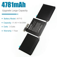 1 x RAW Customer Returns BLESYS A1713 Battery A2171 Laptop Replacement Battery for MacBook Pro 13-inch A1708 Late 2016, Mid 2017 A2159 2019 A2289 A2338 2020 11.4V 4781mAh  - RRP €58.88