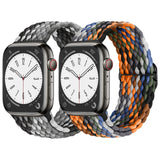 1 x RAW Customer Returns AidorMax 2 Pack Strap Compatible with Apple Watch 49mm 45mm 44mm 42mm, Stretchable Replacement Strap with Adjustable Buckle for SE Series 8 7 6 5 4 3 - RRP €21.6