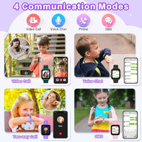 1 x RAW Customer Returns Kids Smartwatch Phone, 1.69 inch Kids Smartwatch Phone 4G with Video Phone Call, Kids GPS Watch with Alarm, Face Unlock, WiFi Smartwatch for Boys and Girls Purple Spare Strap  - RRP €91.2