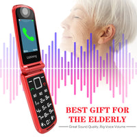 1 x RAW Customer Returns USHINING Mobile Phone for Seniors, Mobile Phone with Big Keys SOS Button 2.4 Inch Screen Quick Call 1000mAh Battery, Easy to Use for Elderly Red  - RRP €34.99