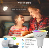 1 x RAW Customer Returns GY GU10 Alexa Lamp Smart RGBCW Light Bulbs, 7W 70W, 500lm, WiFi Alexa Light, Wifi LED Bulbs, Dimmable via App or Voice, Compatible with Alexa Echo Google Home, 6 Pack - RRP €43.99