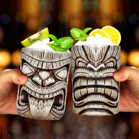 1 x RAW Customer Returns Tiki Mug Set Tiki Cocktail Glasses, Set of 3 Ceramic Cups for Exotic Party, Tiki Bar - RRP €40.33