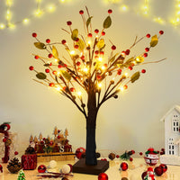 16 x Brand New Christmas decoration light tree for indoors with 24 LEDs, LED tree light tree birch autumn decoration light tree with leaves decoration for Christmas decoration table autumn decoration for hanging, indoor decoration A  - RRP €257.6