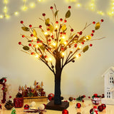 16 x Brand New Christmas decoration light tree for indoors with 24 LEDs, LED tree light tree birch autumn decoration light tree with leaves decoration for Christmas decoration table autumn decoration for hanging, indoor decoration A  - RRP €257.6