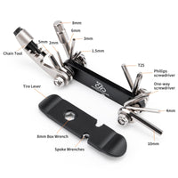 1 x RAW Customer Returns KONG MING CAR Bicycle Multitool - Bicycle Chain Wrench Torx Screwdriver - Bicycle Multitool Kit Compact and Lightweight Repair Tool for Road Bikes and Mountain Bikes Black  - RRP €12.99