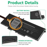 1 x RAW Customer Returns ASUNCELL 68Wh 3HWPP 10X1J Laptop Battery for Dell Latitude 14 5401 5411 15 5501 5511 Precision 3541 3551 Series 3HWPP 03HWPP 10X1J N2NLL 1VY7F 01VY7F 3YNXM 451-BCMN 15.2V 4cell - RRP €46.8