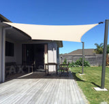 1 x RAW Customer Returns AXT SHADE Rectangular Shade Sail Awning 4x5m UV Ray Protection and Breathable HDPE for Outdoor Terrace Patio Garden-Cream - RRP €74.99