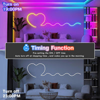 1 x RAW Customer Returns Neon LED Strip 3m, RGB Flexible Neon LED Strip with App Control and Remote Control, IP65 Neon LED Strip Music Sync, for Indoor and Outdoor DIY Bedroom, Living Room, Decoration - RRP €25.56