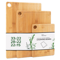 1 x RAW Customer Returns Joeji s Kitchen Set with 3 wooden cutting boards - Robust bamboo cutting boards ideal as kitchen boards or wooden boards for the kitchen - 20x15 cm 28x22 cm 33x22 cm - RRP €19.95