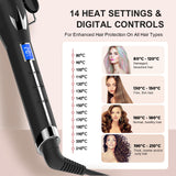 1 x RAW Customer Returns Wave iron 3 barrels curling iron 32mm BIG WAVES, AIMERVO Waver LCD 14 temperature levels 80-210 , for medium long thick thin hair, curler with ceramic coating, heat glove, hair clip - RRP €33.99