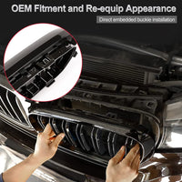 1 x RAW Customer Returns TOPTHAN Radiator Grille Suitable for BMW E90 E91 LCI Year 2009-2012 Gloss Radiator Front Double Ribs Grill Glossy Kidney Double Bar Black - RRP €40.33