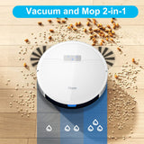 1 x RAW Customer Returns Tikom robot vacuum cleaner with mopping function 2 in 1, G8000 Pro vacuum cleaner robot, 4500Pa strong suction power robot vacuum cleaner, self-charging, WiFi, 150mins max, ideal for pet hair, carpet, hard floor - RRP €161.34