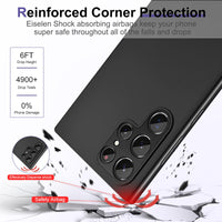 1 x RAW Customer Returns Eiselen case for Samsung Galaxy S24 Ultra 5G, black ultra thin soft silicone TPU , extremely scratch-resistant non-slip shockproof drop protection camera protection mobile phone case, anti-fingerprint case - RRP €13.1