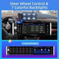 1 x RAW Customer Returns 1 Din 5.1 Car Radio with Wireless Carplay and Android - 5.1 Inch Screen Radio - Mirror Link Steering Wheel Control FM BT 7 Color Backlight Mic Bankup Camera - RRP €21.6