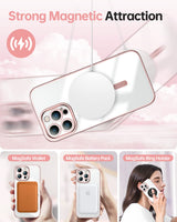 1 x RAW Customer Returns Meifigno Clear for iPhone 14 Pro Case Compatible with MagSafe Anti Yellowing Hand Strap Lanyard Clear Back with Soft TPU Case Compatible with iPhone 14 Pro for Women Girls, Rose Gold - RRP €18.14