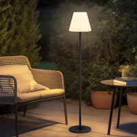 1 x RAW Customer Returns Solar floor lamp outdoor indoor outdoor floor lamp with light sensor dimmable outdoor lamp warm white RGB USB rechargeable, waterproof IP 65 lamp for terrace ideal decoration for house hotel dining table garden - RRP €73.99