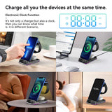 1 x RAW Customer Returns DREU 5 in 1 Wireless Charger Foldable Inductive Charging Station, Wireless Charger, Compatible with i-Phone 14 13 12 11 Pro Max Mini XS XR X 8 Samsung, iWatch 8 SE 7 6 5 4 3 2, Air-Pods 2 3 Pro - RRP €25.2