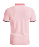 1 x Brand New JACKETOWN Polo Shirt Men s Short Sleeve Regular Polo Shirt Men Quick-Drying Casual Sport Shirt Outdoor T-Shirts with Glasses Holder Button Placket Breathable Polo Shirts 2412-Light Pink-L  - RRP €34.2