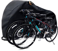 1 x RAW Customer Returns Ohuhu Bicycle Cover for 2 Bikes Waterproof 210T Oxford Fabric High Quality Bicycle Garage Tarpaulin Waterproof 200 x 110 x 90 CM Bicycle Protective Cover with Bag - RRP €20.94