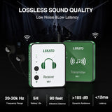 1 x RAW Customer Returns LEKATO MS-1 Wireless in-Ear Monitor System 2.4G Stereo IEM System with Beltpack Receiver Automatic Pairing Transmitter Green  - RRP €73.67