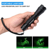 1 x RAW Customer Returns DARKBEAM USB Rechargeable LED Bright Green Light Flashlight, Portable Zoom Green Flashlights for Night Hunting, Observation, Fishing, Astronomy, Stargazing, Rescue, Kit with Metal Clip - RRP €49.99