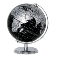 1 x RAW Customer Returns TOPGLOBE 14cm Metallic Globe - English Map - Educational Geographic Decoration - With a Metal Base - in English - RRP €19.79