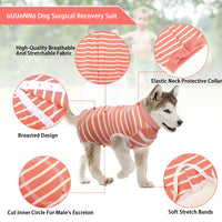 12 x Brand New oUUoNNo Recovery Suit for Dogs, Surgical Dogs Male Female Abdominal Wounds or Skin Diseases, Alternatives to Electronic Collars, Pink Stripe, XXX-Large - RRP €299.76