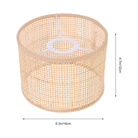 1 x RAW Customer Returns Beaupretty Rattan Woven Rattan Lampshade Basket Chandelier Lampshade Clip On Vintage Table Lamp Cover Floor Lamp Shade Replacement - RRP €21.6