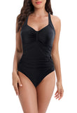 1 x RAW Customer Returns Laorchid swimsuit women tummy control for women swimwear V neck swimsuit monokini high waist sport swimsuit ruffles black L - RRP €39.99