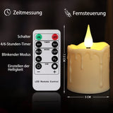 1 x RAW Customer Returns yunsheng Rechargeable Flameless Tea Lights with Remote Control and 4 6H Timer, Waterproof Rechargeable LED Candles, 2 x 3 Flickering Votive Candles, Pack of 6 Ivory, Type-C, Home Decoration - RRP €22.69