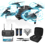 1 x RAW Customer Returns Wipkviey T26 Drone with Camera 1080P HD Foldable Drones for Beginners FPV Transmission, with 2 Batteries and Portable Bag, One Button Takeoff and Landing Mode - RRP €59.0