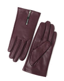 1 x Brand New YISEVEN Sheepskin Leather Gloves Women Winter Genuine Touch Screen Elegant Warm Velvet Lined with Zipper Short Wrist Working Driving Gift,Wine Red 7.5 L - RRP €22.8