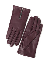 1 x Brand New YISEVEN Women s Gloves Touch Screen Warm Velvet Lined Long Modern Sheep Leather Lambskin Full Finger, Wine Red Zipper 7.5 L - RRP €21.6