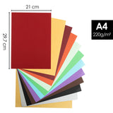 1 x RAW Customer Returns OfficeTree 54 sheets of A4 colored paper for children - 220 g m - 10 bright colors plus gold and silver - Cardstock - RRP €11.51