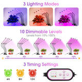 1 x RAW Customer Returns wolezek LED plant lamp, plant light, 80 LEDs plant light red blue full spectrum grow light for indoor plants with timer, 3 types of mode 10 light intensities for vegetables - RRP €29.99