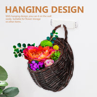 1 x RAW Customer Returns Zerodeko wall baskets 2 pieces woven flower basket rattan basket straw flower pot with handle seagrass basket plant basket planter planter hanging pot for home balcony garden country house decoration - RRP €19.97