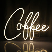 1 x RAW Customer Returns Wanxing Coffee Neon Sign - Coffee Neon Sign Letters Led Neon Sign Cafe Neon Light for Wall Cafe Decor, Neon Light for Bar, Cub, Coffee House, Restaurant, Room Decoration Warm White  - RRP €35.99