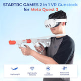 1 x RAW Customer Returns VR Gun Stock for Meta Quest 3, Magnetic Grip Accessory for Oculus Quest 3, Controller Grips with Shoulder Straps for Improved Control Feeling, Realistic FPS Gaming Experience - RRP €59.99