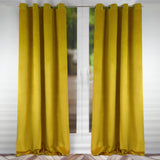 3 x Brand New FLYing Curtains - Curtains for the living room, bedroom - Opaque curtain with eyelets, velvet curtain, eyelet curtain - 1 piece - 145 x 250 cm - mustard - RRP €77.97