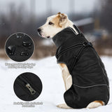 1 x RAW Customer Returns Hjumarayan Hundemantel f r Smalle Hunde - Hundemantel Wasserdicht Hundejacke Warmer Hundemantel mit Geschirr Wintermantel Hund mit Bauchschutz, Hundejacke Smalle Hunde Schwarz M  - RRP €25.8