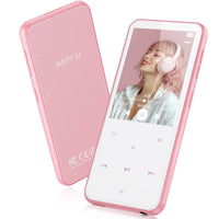 1 x RAW Customer Returns AGPTEK 64GB MP3 Player Bluetooth 5.3 with 2.4 TFT Color Screen, HiFi Music Children s MP3 Player with Speaker, Touch Buttons, FM Radio, E-Book, Recording, Support up to 128 GB, Pink - RRP €37.99