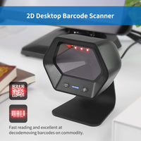 1 x RAW Customer Returns NETUM 1D 2D QR Presentation Scanner with USB Barcode Scanner, Omnidirectional, Wired, for Mobile Management Computer, Screen Scan Support PDF417, Securpharm Code Data Matrix  - RRP €89.99