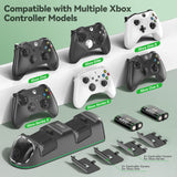 1 x RAW Customer Returns Xbox Controller Charging Station with 2X 4800mWh 2X 2000mAh Rechargeable Battery for Xbox One Xbox Series X S Elite, Xbox One Controller Charging Station with Xbox battery for Xbox Series One Controller - RRP €26.99