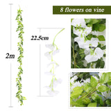 1 x RAW Customer Returns VINFUTUR 5 200cm Artificial Flowers Wisteria Artificial Wisteria Garland Artificial Flower Garland Wisteria Hanging Artificial Flowers Wisteria for Home Wedding Party Garden Decoration - RRP €26.21