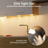 1 x RAW Customer Returns DILUMEN Led Under Cabinet Lighting Kit, Led Wardrobe Light, Touch Control LED Under Table Lights for Kitchen, Shelf, Cabinet Warm White, 6pcs 2.5w  - RRP €36.29