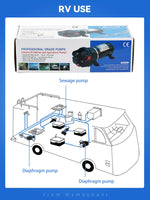 1 x RAW Customer Returns Mxmoonant 12V DC Automatic Water Pump, Pressure Pump, 35 Psi, 2.4 Bar, 95W, 12.5 Lpm min, Self-Priming, Overload Protection, Low Noise, for Caravan, Boat, Washing, Spraying, Garden - RRP €93.99