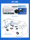 1 x RAW Customer Returns Mxmoonant 12V DC Automatic Water Pump, Pressure Pump, 40 Psi, 2.8 Bar, 130W, 17 Lpm min, Self-Priming, Overload Protection, Low Noise, for Caravan, Boat, Washing, Spraying, Garden - RRP €94.99